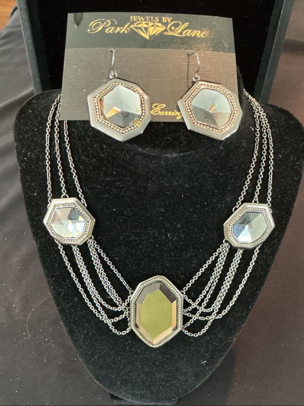 Park Lane “World Class” Hexagon Necklace & Earring Set